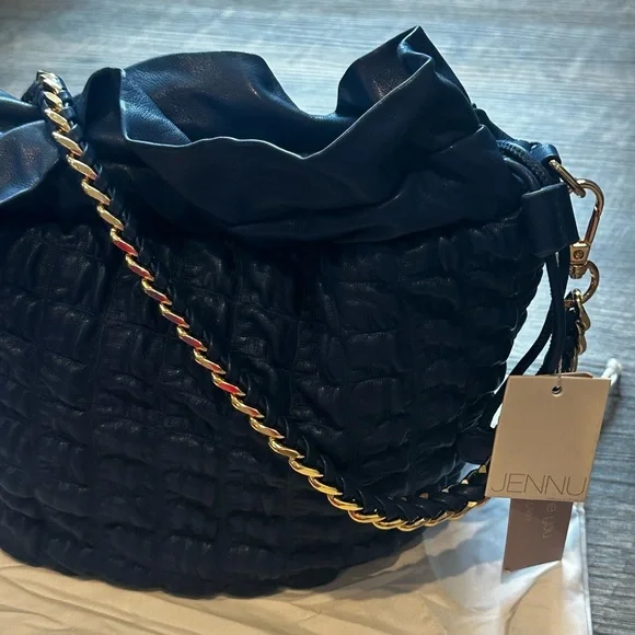 Jennu Vegan Leather Bag Blue Women's Purse NWT - Picture 4 of 8